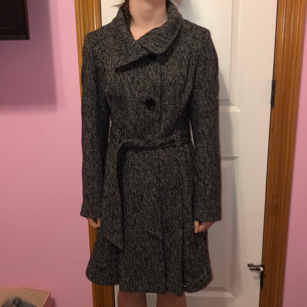 Black and grey Peacoat